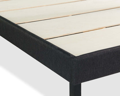 Base à plateforme complète Breeze - Noir | Base plateforme Breeze pour lit double - noir | BREZBBFU