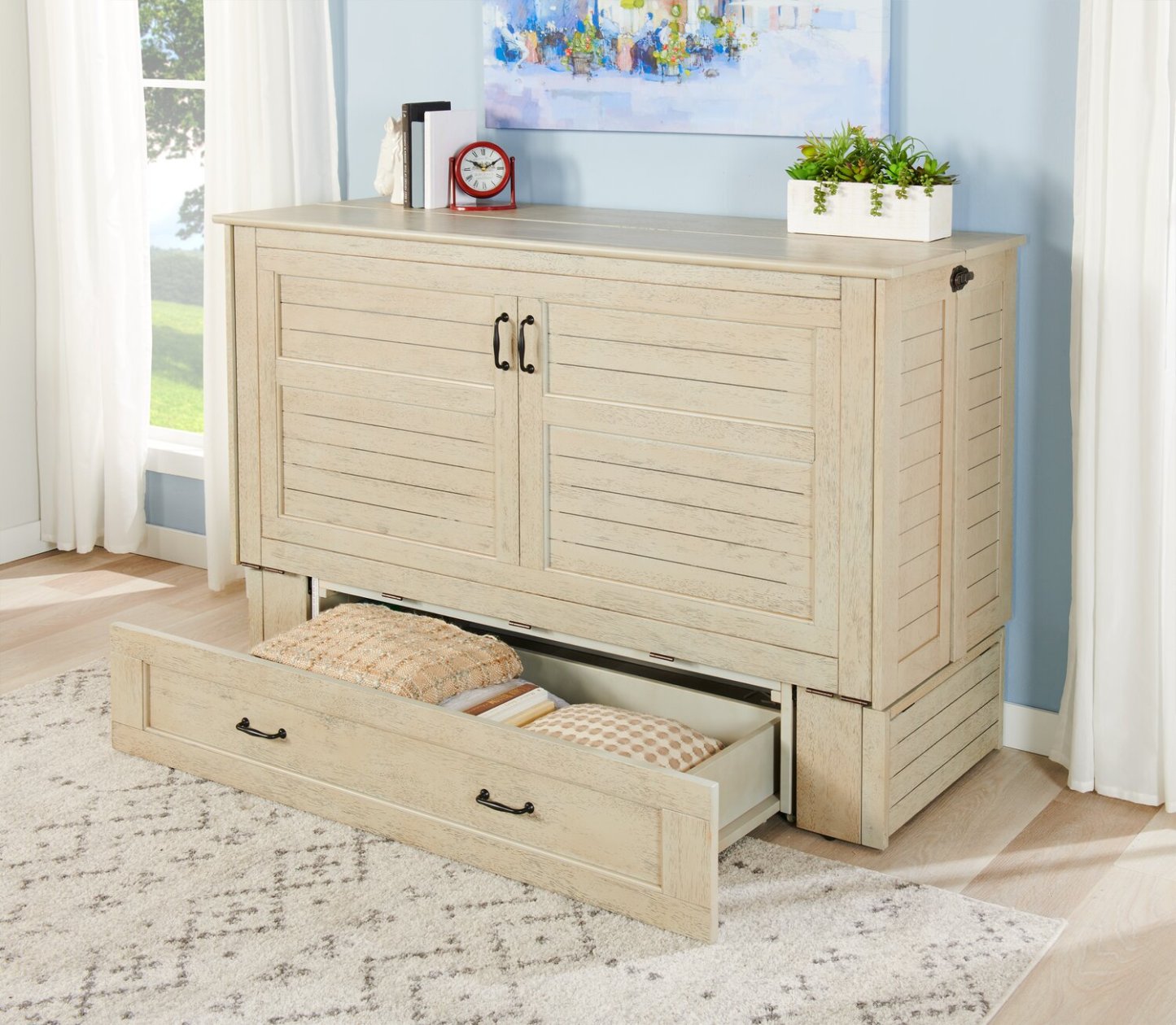 Parker Cabinet Bed - White | Armoire-lit Parker - blanc