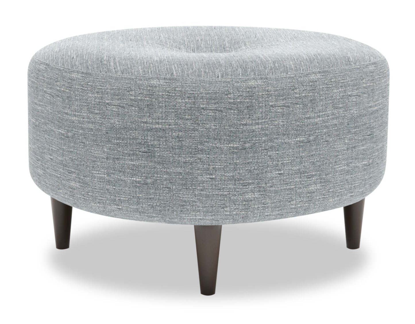 Fabriqué au Canada Sofa Lab personnalisable Pouf The Curve 31 en tissu d'apparence lin - Luna gris étain | Pouf The Curve de Sofa Lab de 31 po fabriqué au Canada en tissu d'apparence lin - gris Luna Pewter | CURV2291