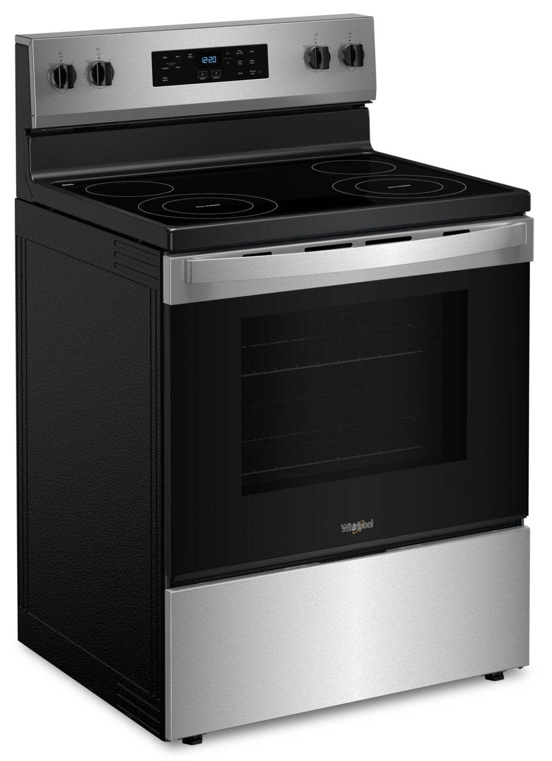 Cuisinière électrique Whirlpool de 5,3 pi³ avec nettoyage automatique - acier inoxydable - YWFES3530RS | Bain à remous 5,3 Cu. Fort. Cuisinière électrique avec autonettoyage - Acier inoxydable - YWFES3530RS
