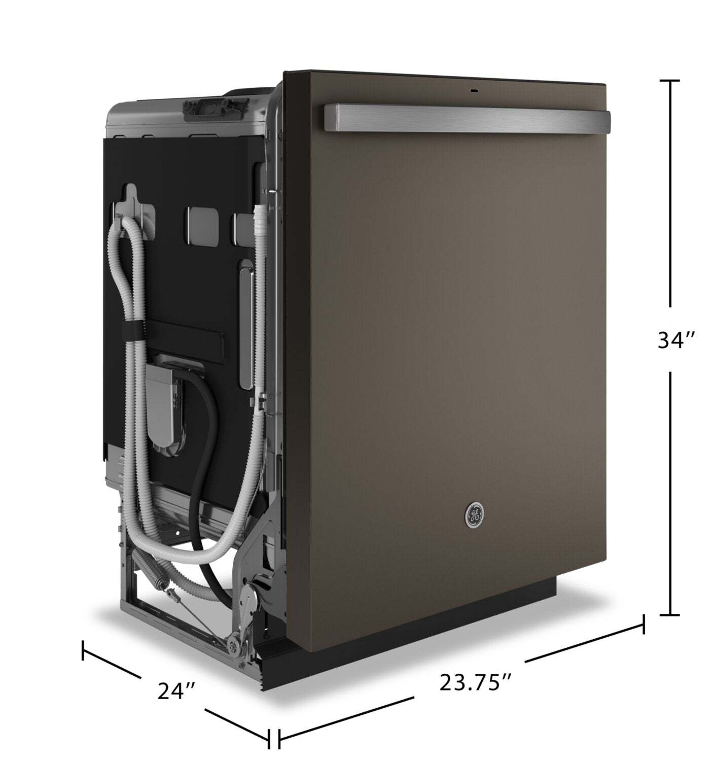 Lave-vaisselle encastré GE de 24 po à 47 dBA avec commandes sur le dessus et technologie de séchage Boost - Ardoise - GDT650SMVES | Lave-vaisselle GE 24 47 dBA à commande supérieure intégrée avec technologie Dry Boost - Ardoise - GDT650SMVES