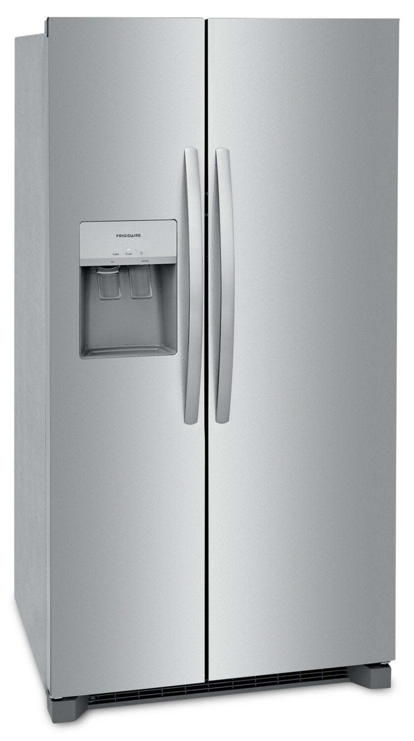 Réfrigérateur Frigidaire de 25,6 pi³ et de 36 po de profondeur standard à compartiments juxtaposés - Acier inoxydable - FRSS2623A… | Réfrigérateur Frigidaire de 25,6 pi³ et de 36 po de profondeur standard à compartiments juxtaposés…