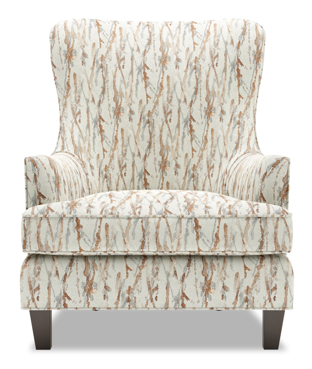 Fauteuil d'appoint à oreilles Sofa Lab personnalisable de 32 po fabriqué au Canada en tissu - Minéral multicolore | AILE1149