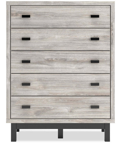 Zen Bedroom Chest of Drawers, 5-Drawer, 44.7W x 52.5H - Grey | Commode verticale Zen de 44,7 po (L) x 52,5 po (H) à 5 tiroirs pour la chambre à coucher - grise