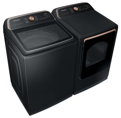 Laveuse intelligente 6,2 pi³ chargement par le haut avec système de distribution automatique et sécheuse électrique 7,4 pi³ Samsung | SATL755V