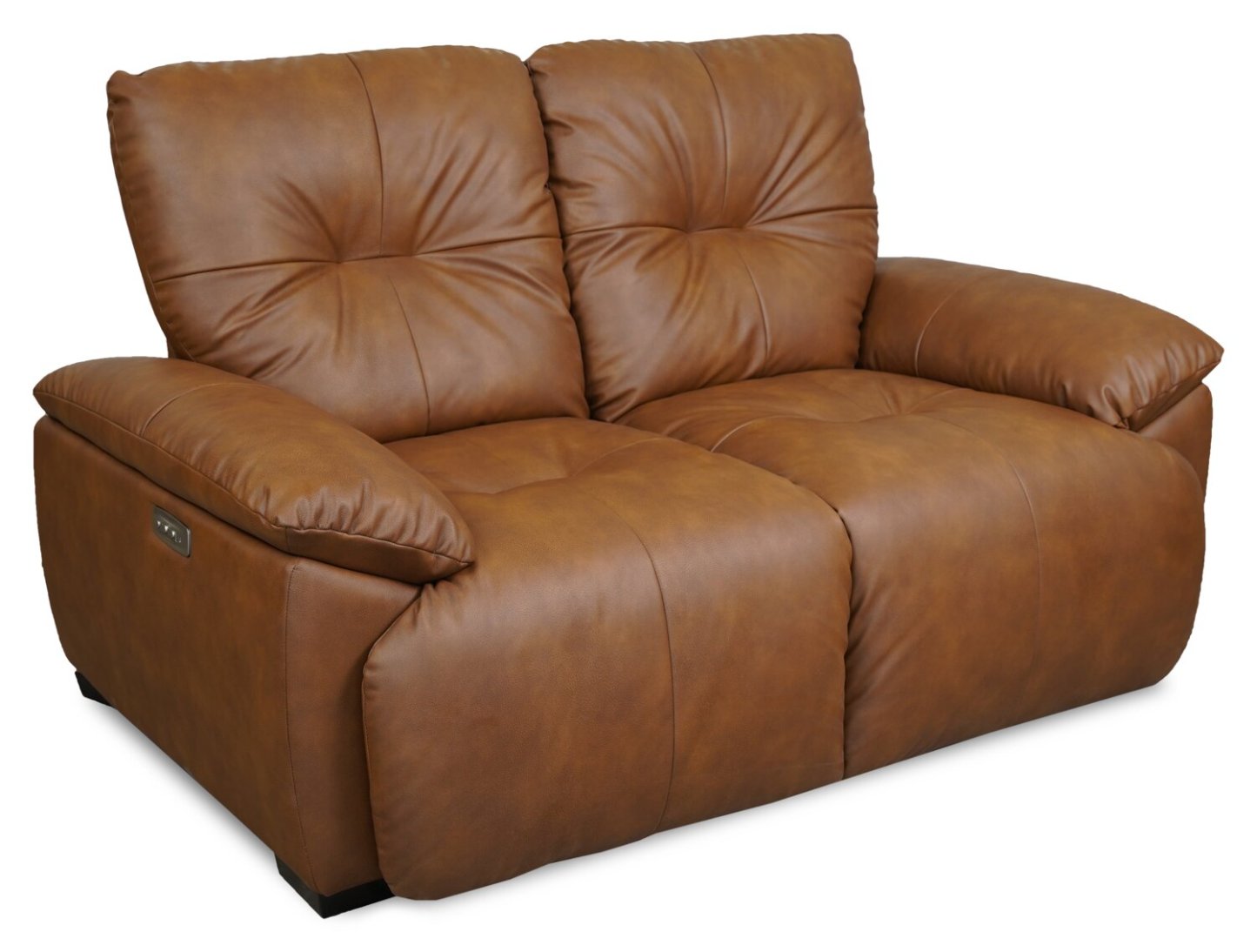 Bello 67 Fauteuil d'amour en tissu simili cuir avec inclinaison électrique - Marron