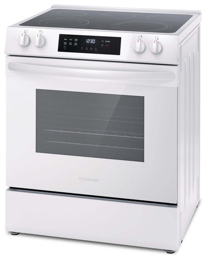 Cuisinière électrique Frigidaire de 5,3 pi³ avec élément EvenTemp™ et surface de cuisson à 5 éléments - Blanc - FCFE… | Frigidaire 5,3 Cu. Fort. Cuisinière électrique avec élément EvenTemp™ et table de cuisson à cinq éléments - Blanc - FCFE…