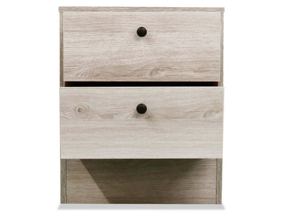 Hart Bedside 2-Drawer Nightstand, 18.4W x 22.2H, Made in Canada - White | Table de nuit Hart de 18,4 po (L) x 22,2 po (H) à 2 tiroirs, fabriquée au Canada - blanche