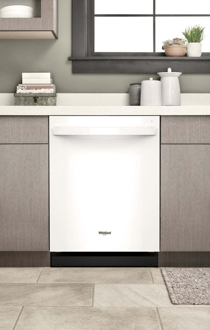 Lave-vaisselle encastré Whirlpool de 24 po et de 44 dBA avec commandes sur le dessus - blanc - WDT550SAPW | Whirlpool 24 44 dBA Built-In Top-Control Dishwasher - White - WDT55…