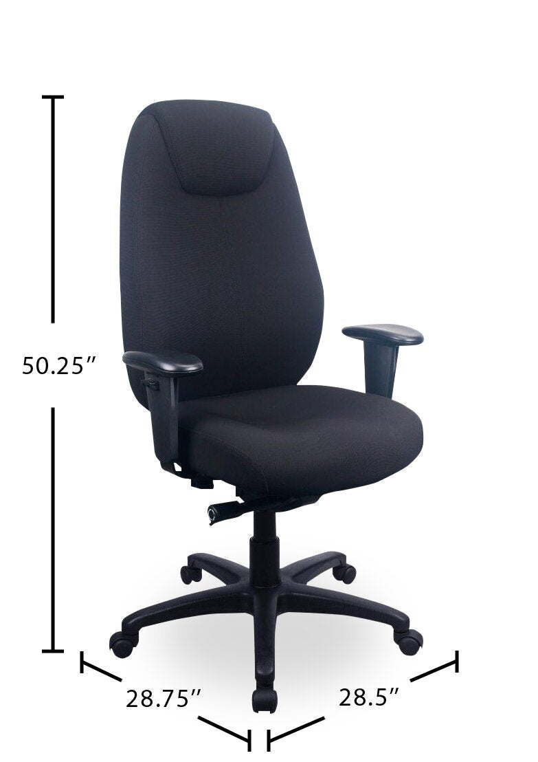 Chaise de bureau Finley de Tempur-Pedic de 28,5 po - noire | Tempur-Pedic Finley 28.5” Office Chair - Black
