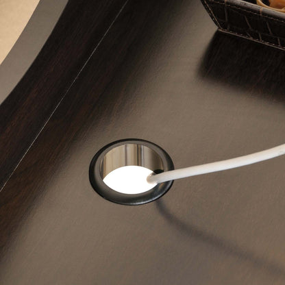 Bureau traditionnel Murray de 53 po avec dessus relevable et rangement - brun foncé