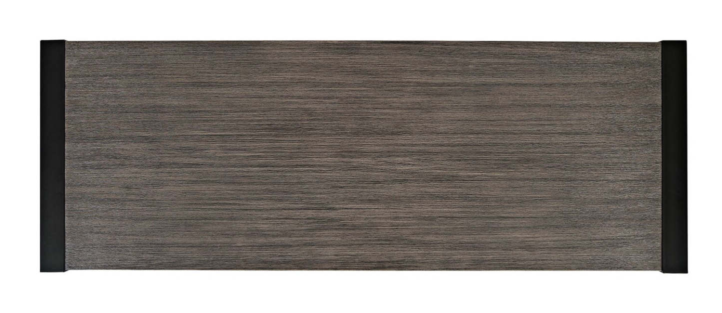 Apex 50 Modern Sofa Table with Shelf - Grey with Black Metal Legs|Table de salon moderne Apex 50 po avec tablette - grise avec pattes en métal noir