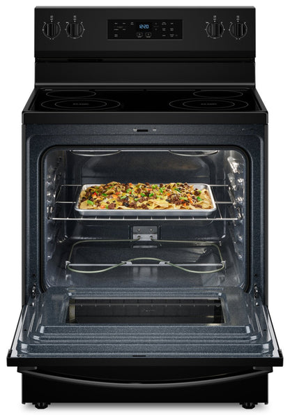 Cuisinière électrique Whirlpool de 5,3 pi³ avec nettoyage automatique - noire - YWFES3530RB | Bain à remous 5,3 Cu. Fort. Cuisinière électrique avec autonettoyage - Noir - YWFES3530RB