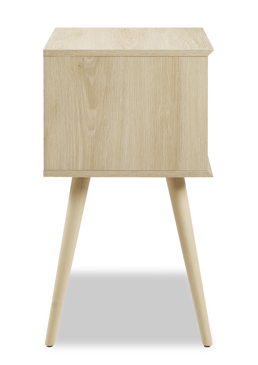 Table de chevet à 2 tiroirs Mori, 18 L x 25,75 H - Naturel | Table de nuit Mori de 18 po (l) x 25,75 po (H) à 2 tiroirs - naturelle