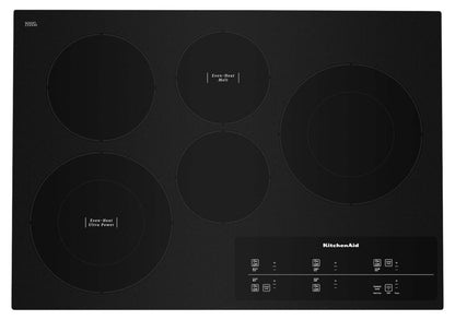 Table de cuisson électrique KitchenAid 30 à 5 éléments - Noir - KCES950KBL | Table de cuisson électrique KitchenAid de 30 po à 5 éléments - noire - KCES950KBL