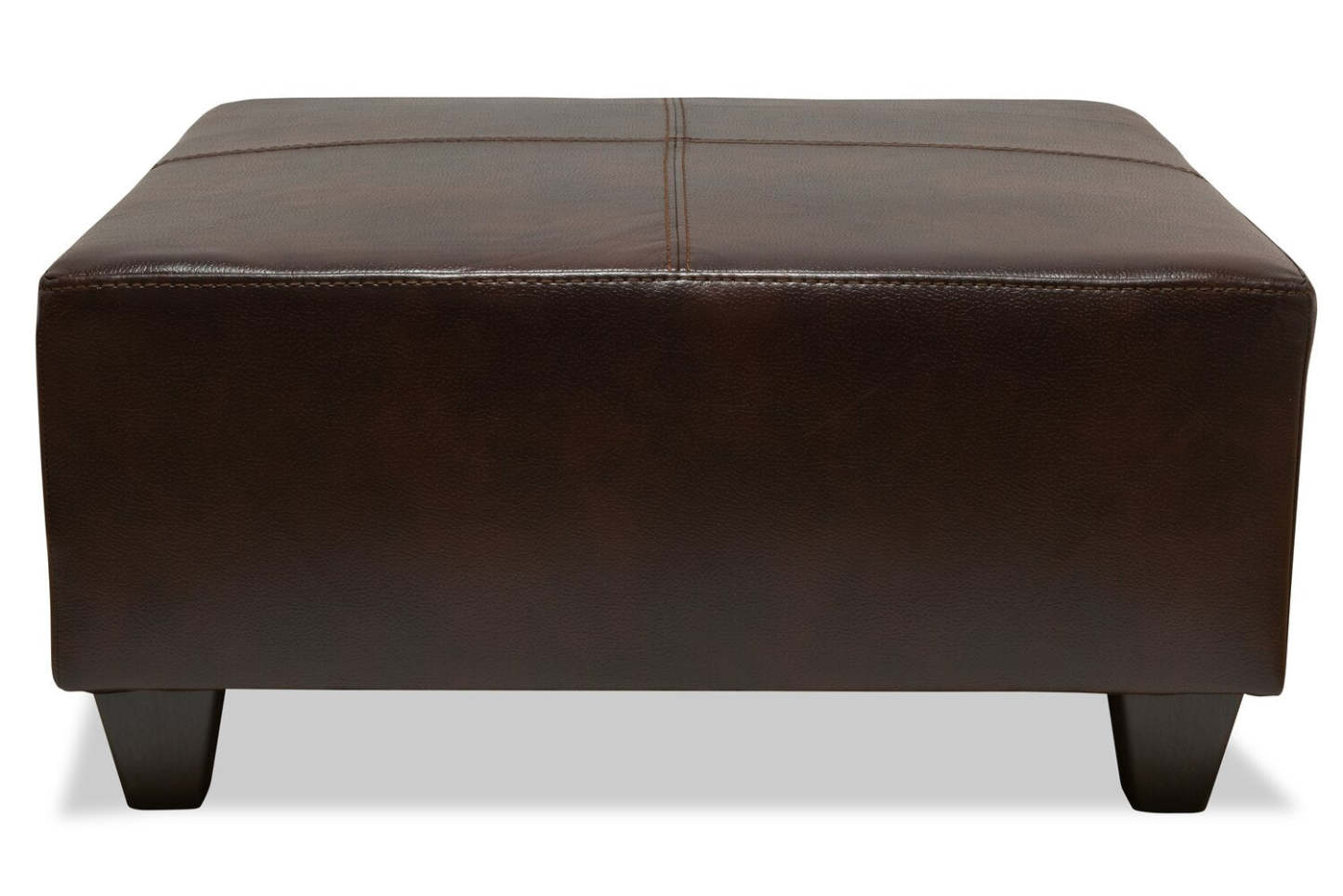 Fabriqué au Canada Pouf Addison 37 en similicuir - Brun | Pouf Addison de 37 po fabriqué au Canada d'apparence cuir - brun