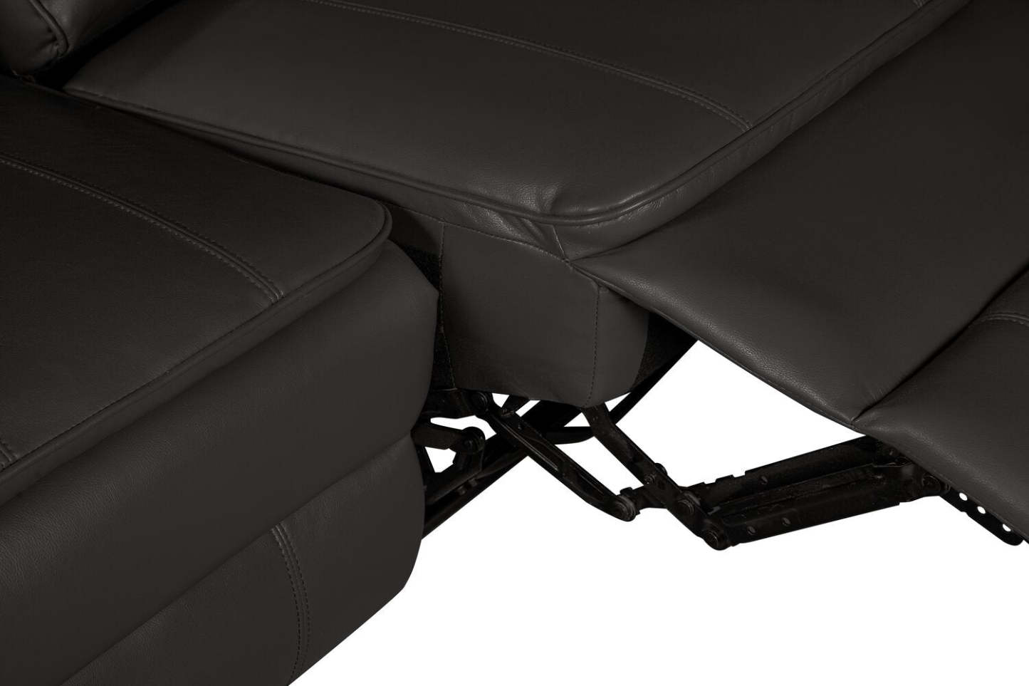 Sofa inclinable Chandler de 82 po en tissu d’apparence cuir - gris