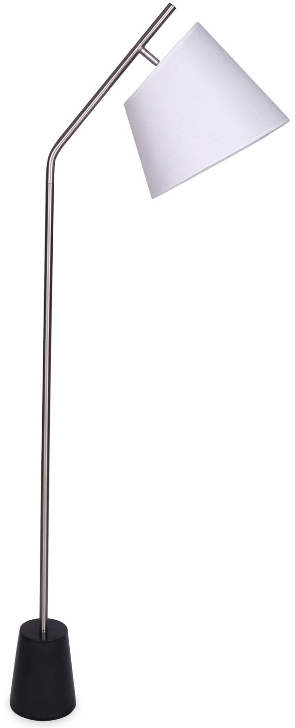 Ensemble 3 pièces Storm en acier brossé avec base en marbre noir, lampadaire et deux lampes de table|Ensemble 3 lampes Storm acier brossé avec base en marbre noir, 2 lampes de table et 1 lampe à pied