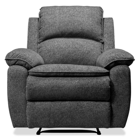 Fauteuil inclinable Chandler de 37 po en tissu de chenille - gris