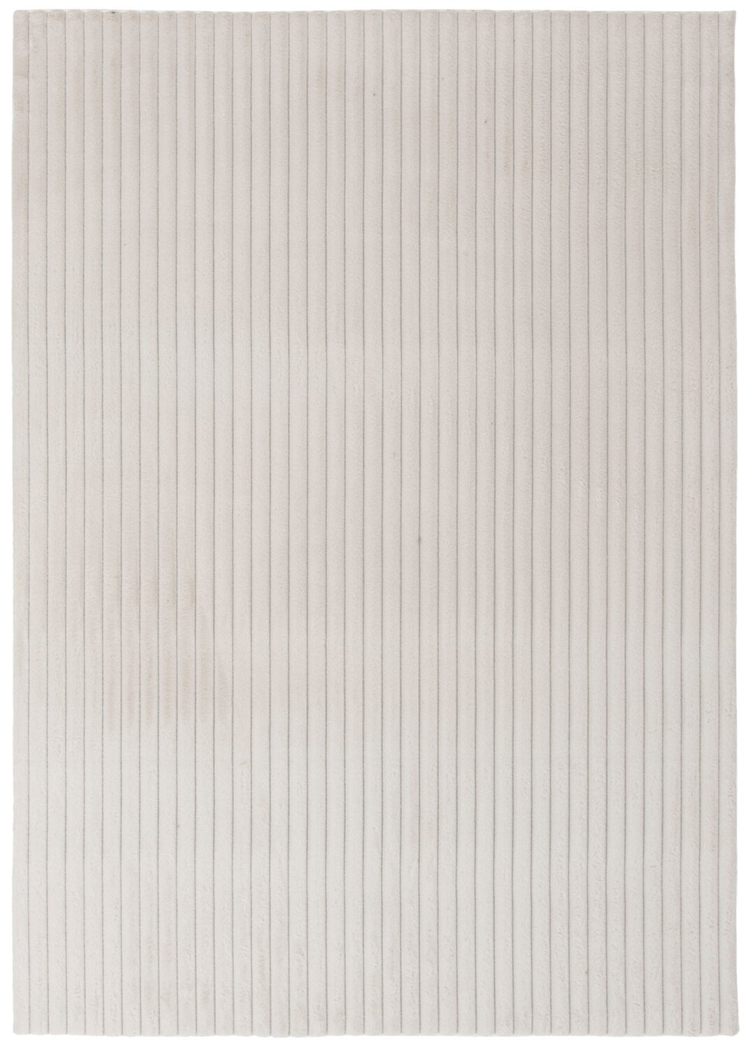 Tapis ivoire en fausse fourrure avec envers en mousse à mémoire de forme – 5' x 7' | Tapis Channel en fausse fourrure ivoire avec dos en mousse à mémoire de forme - 5 pi x 7 pi