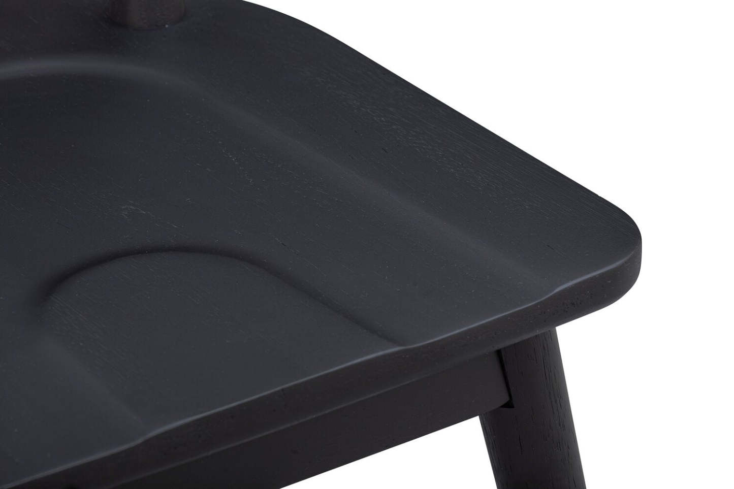 Kort &amp; Co. Chaise de salle à manger Sol avec dossier en échelle incurvé - Noir | Chaise de salle à manger Sol de Kort &amp; Co. avec dossier en échelle courbé - noire