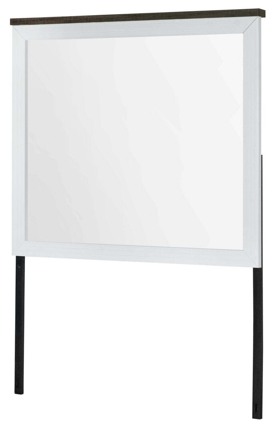Miroir de commode de chambre Zoey – Bicolore blanc et marron | Miroir de commode de chambre à coucher Zoey - deux teintes, blanc et brun
