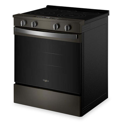 Cuisinière électrique Whirlpool de 30 po et de 5,3 pi³ avec cuisson à air - noire sur acier inoxydable - YWSES5030SV