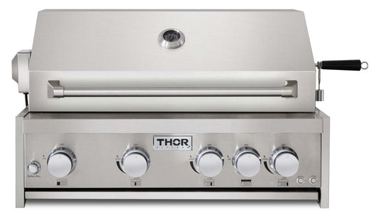 Thor Kitchen 4-Burner Gas BBQ Grill with Rotisserie - MK04SS304  | Barbecue gril à gaz Thor Kitchen à 4 brûleurs avec brûleur de rôtisserie - MK04SS304  | MK04SBBQ