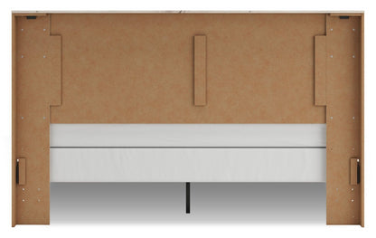 Tête de lit à panneau Derekson, blanc rustique - très grand lit | Tête de lit à panneaux Derekson, blanc rustique - format très grand lit