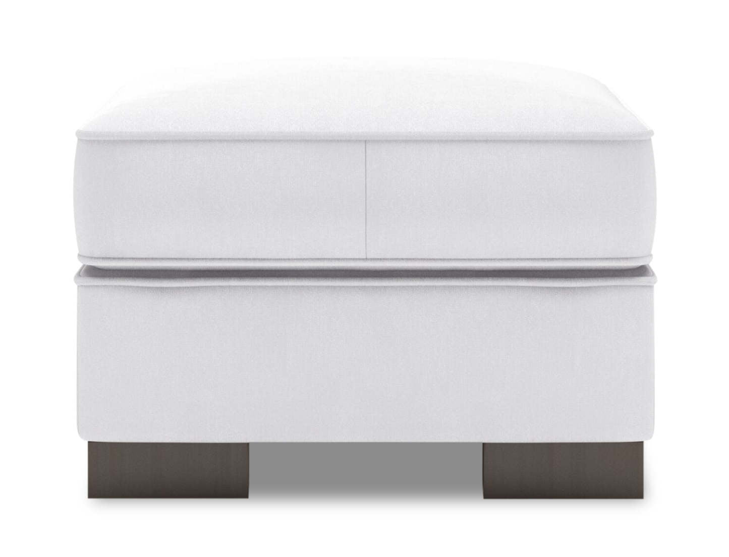 Fabriqué au Canada Canapé personnalisable Lab Track 24 en tissu d'apparence lin - Pax blanc glace | Pouf Track de Sofa Lab de 24 po fabriqué au Canada en tissu d'apparence lin - blanc Pax Ice | TR803449