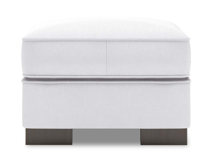 Fabriqué au Canada Canapé personnalisable Lab Track 24 en tissu d'apparence lin - Pax blanc glace | Pouf Track de Sofa Lab de 24 po fabriqué au Canada en tissu d'apparence lin - blanc Pax Ice | TR803449