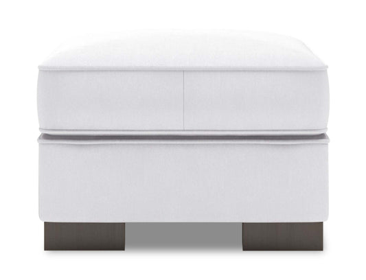 Fabriqué au Canada Canapé personnalisable Lab Track 24 en tissu d'apparence lin - Pax blanc glace | Pouf Track de Sofa Lab de 24 po fabriqué au Canada en tissu d'apparence lin - blanc Pax Ice | TR803449