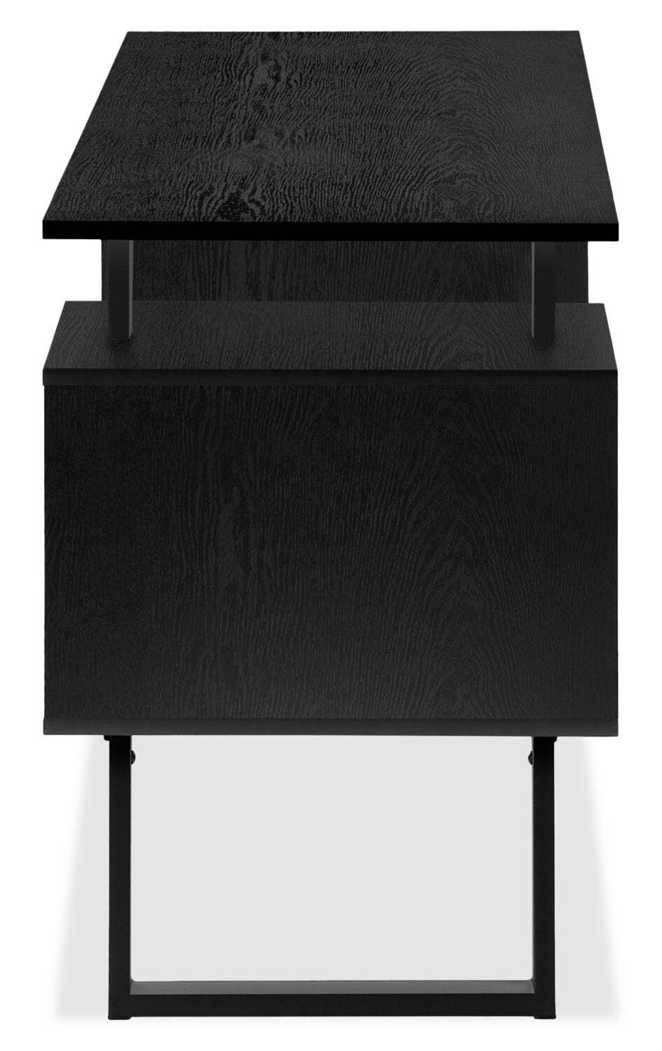Bureau Rafa 47.75 avec 2 armoires de rangement - Noir|Bureau Rafa de 47,75 po avec 2 armoires de rangement - noir