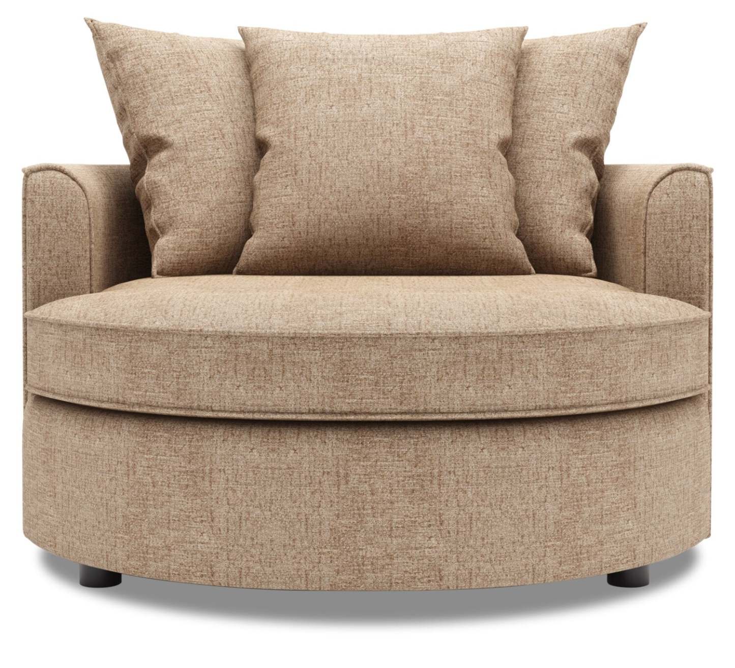 Fauteuil d'appoint enveloppant Sofa Lab de 48 po fabriqué au Canada en tissu de chenille - taupe Luxury Taupe | CUDD2893