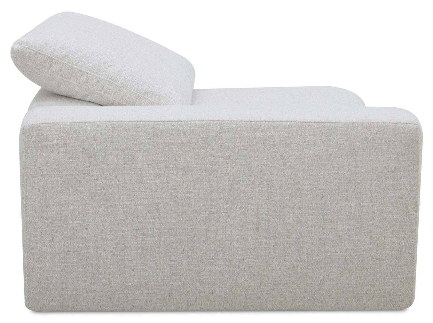 Fauteuil de gauche à inclinaison électrique modulaire Sky de 45,75 po en tissu avec coussins en duvet et plumes - blé Nathan