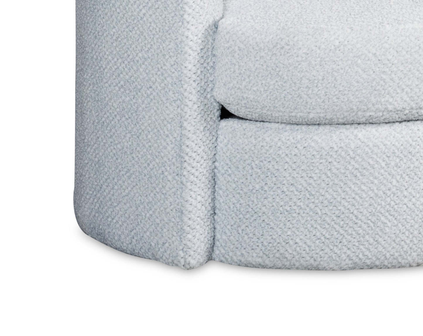 Made in Canada Petite 36 Chenille Fabric Swivel Cuddler Accent Chair - Teddy Star Grey | Fauteuil d’appoint pivotant Cuddler Petite de 36 po fabriqué au Canada en tissu de chenille - gris Teddy Star