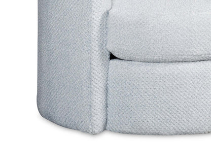 Made in Canada Petite 36 Chenille Fabric Swivel Cuddler Accent Chair - Teddy Star Grey | Fauteuil d’appoint pivotant Cuddler Petite de 36 po fabriqué au Canada en tissu de chenille - gris Teddy Star