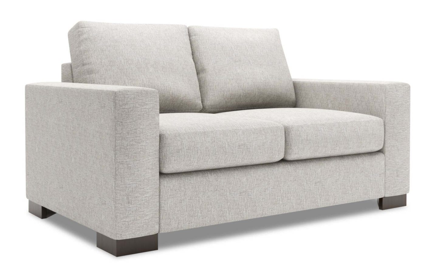 Fabriqué au Canada Canapé Personnalisable Lab Track 62 Canapé en Chenille avec Accoudoirs Droits - Argenté de Luxe | Causeuse Track de Sofa Lab de 62 po fabriquée au Canada en tissu d'apparence lin avec accoudoirs rectilignes - Argenté de Luxe | TR202793