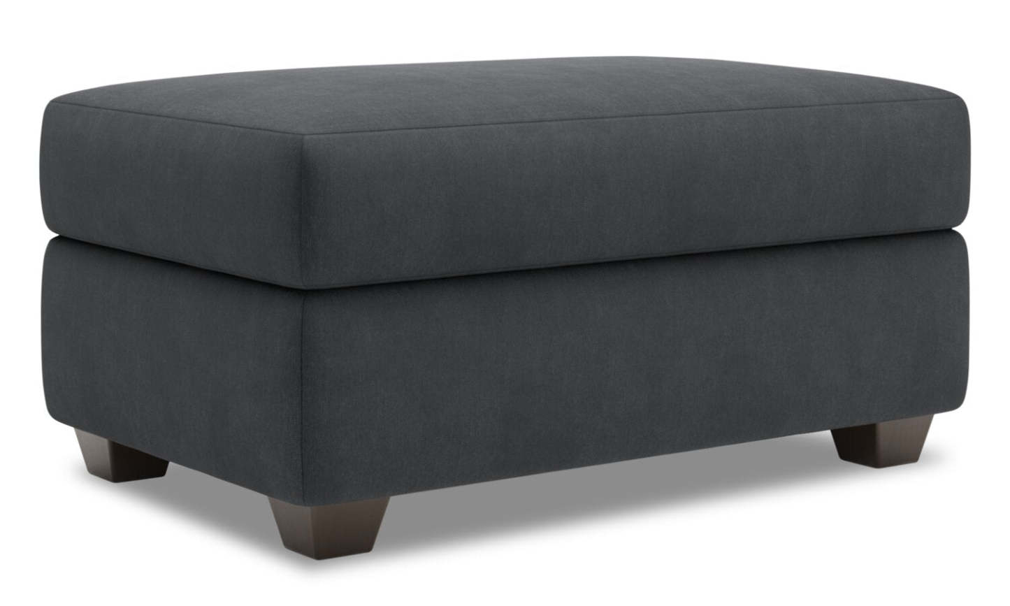 Fabriqué au Canada Pouf de rangement personnalisable Sofa Lab The Trunk 39 en tissu d’apparence lin - gris Pax Pepper | Pouf de rangement The Trunk de Sofa Lab de 39 po fabriqué au Canada en tissu d’apparence lin - gris Pax Pepper | TRUN2949
