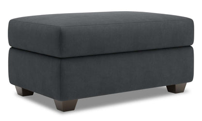 Fabriqué au Canada Pouf de rangement personnalisable Sofa Lab The Trunk 39 en tissu d’apparence lin - gris Pax Pepper | Pouf de rangement The Trunk de Sofa Lab de 39 po fabriqué au Canada en tissu d’apparence lin - gris Pax Pepper | TRUN2949