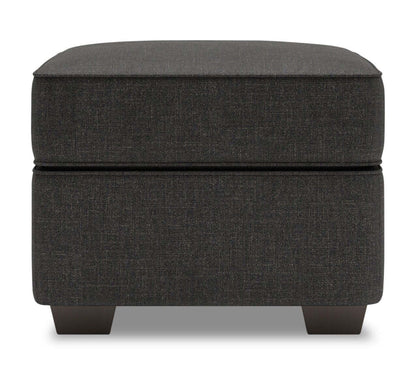 Fabriqué au Canada Canapé personnalisable Lab Roll 24 poufs en tissu d'apparence lin - Luna Kohl gris | Pouf Roll de Sofa Lab de 24 po fabriqué au Canada en tissu d'apparence lin - gris Luna Kohl | RO802691