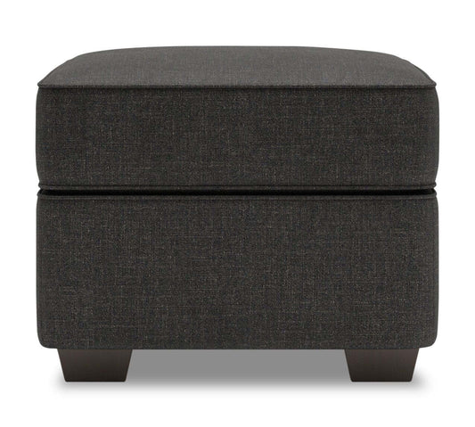 Fabriqué au Canada Canapé personnalisable Lab Roll 24 poufs en tissu d'apparence lin - Luna Kohl gris | Pouf Roll de Sofa Lab de 24 po fabriqué au Canada en tissu d'apparence lin - gris Luna Kohl | RO802691