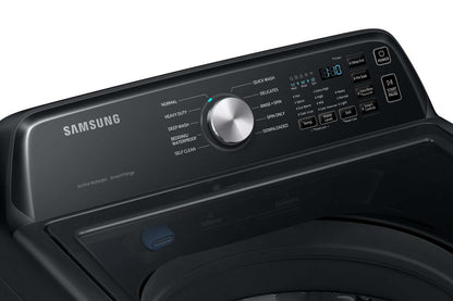 Samsung 5,4 Cu. Fort. Laveuse à chargement par le haut - Acier inoxydable noir - WA46CG3505AVA4 | Laveuse Samsung à chargement par le haut de 5,4 pi³ - acier inoxydable noir - WA46CG3505AVA4