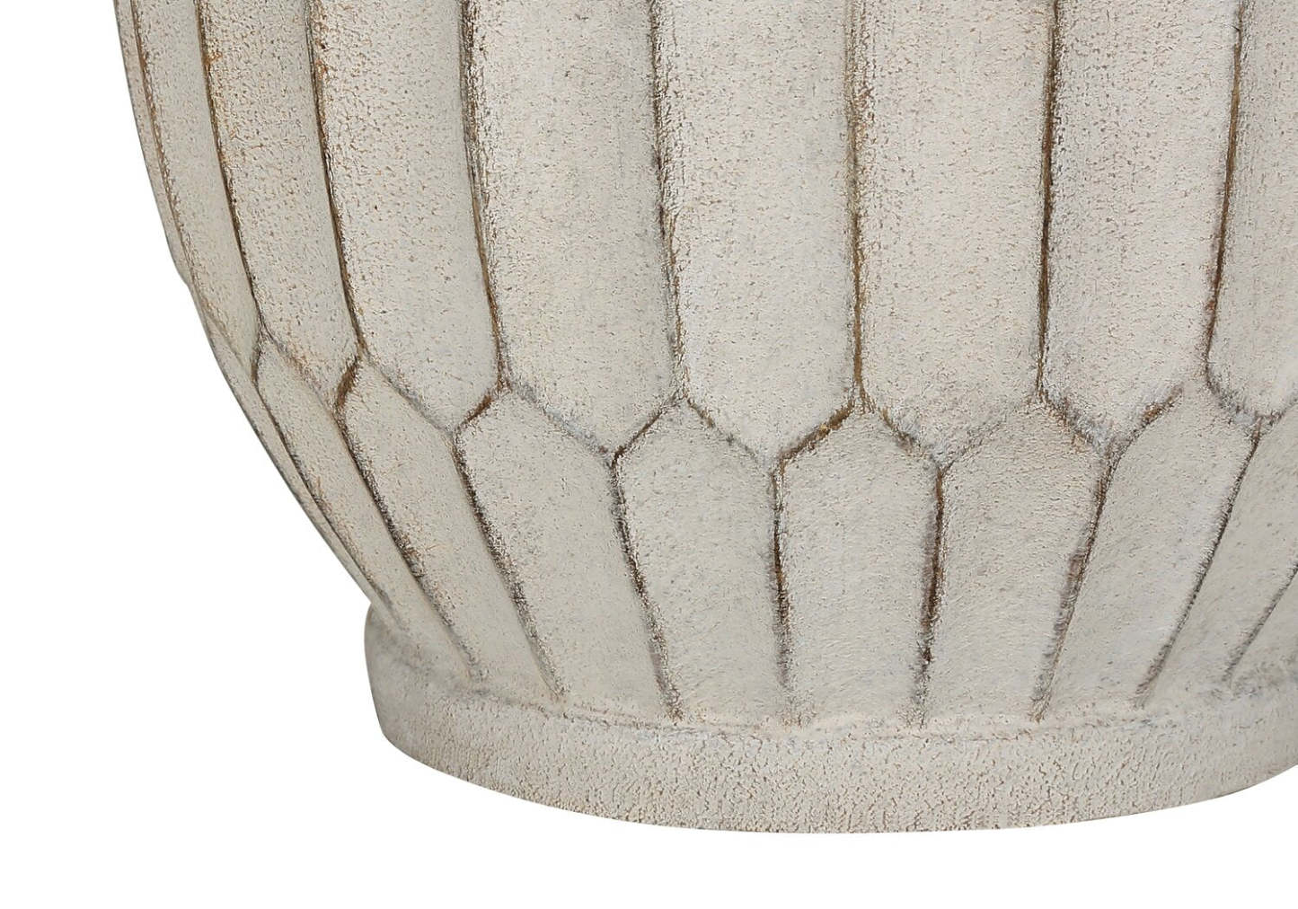 Lampe de table en résine texturée 24 crème|Lampe de table de 24 po en résine texturée crème