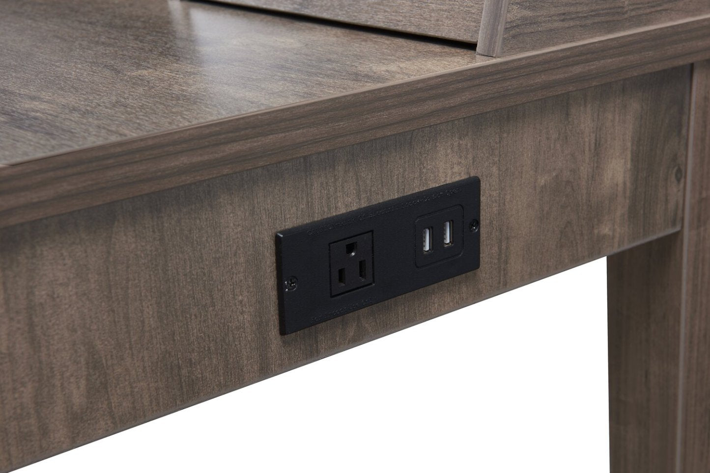 Bureau réversible Jude 55 avec 3 tiroirs et armoire- Noisette|Bureau réversible Jude de 55 po à 3 tiroirs avec armoire - noisette