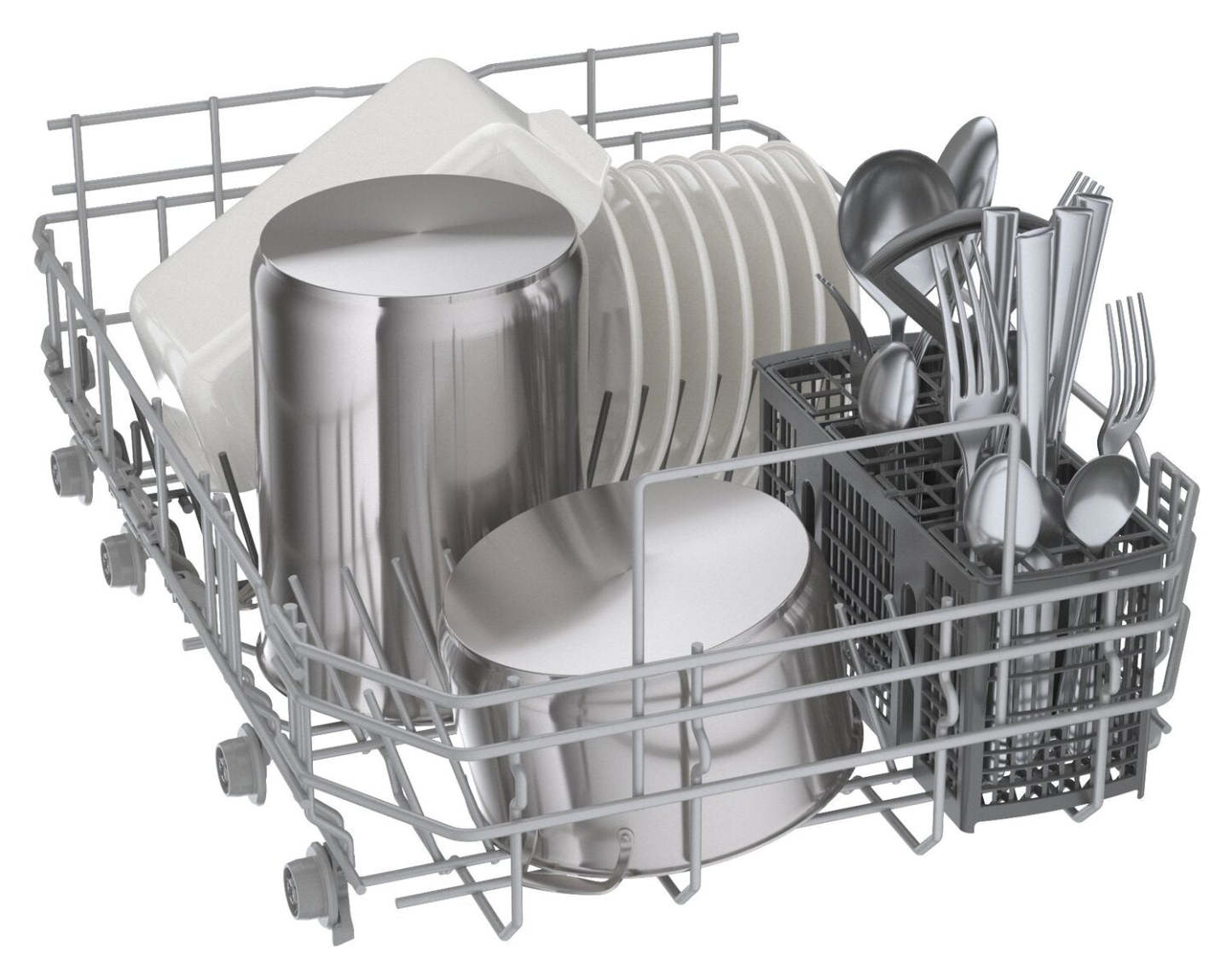 Bosch Lave-vaisselle intelligent à commande frontale série 18 300 avec PrecisionWash® et troisième panier - SPE53C55UC | Lave-vaisselle intelligent Bosch série 300 de 18 po avec commandes à l'avant, PrecisionWash et 3e panier - SPE53C55UC | SPE535UC