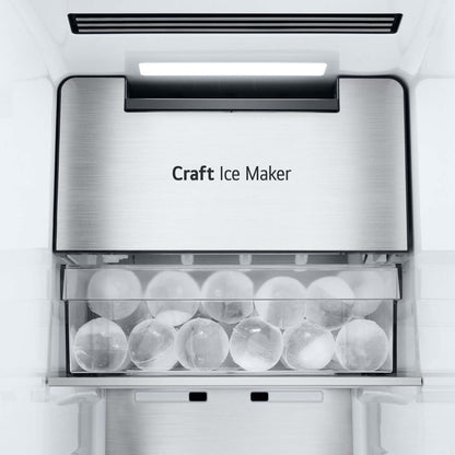 LG 36 27 Cu. Ft Side by Side Refrigerator - Fingerprint Resistant Stainless Steel - LL27T3530S  | Réfrigérateur LG de 27 pi3 et de 36 po à compartiments juxtaposés - acier inoxydable résistant aux traces de doigts - LL27T3530S