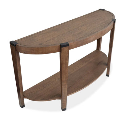 Gordon 56” Round Solid Wood Sofa Table - Brown | Table de salon ronde Gordon de 56 po en bois massif - brune