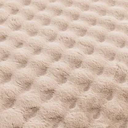 Tapis en fausse fourrure taupe à bulles avec envers en mousse à mémoire de forme – 7' x 10' | Tapis Bubble en fausse fourrure taupe avec revers en mousse à mémoire de forme - 7 pi x 10 pi | BUBBTP08