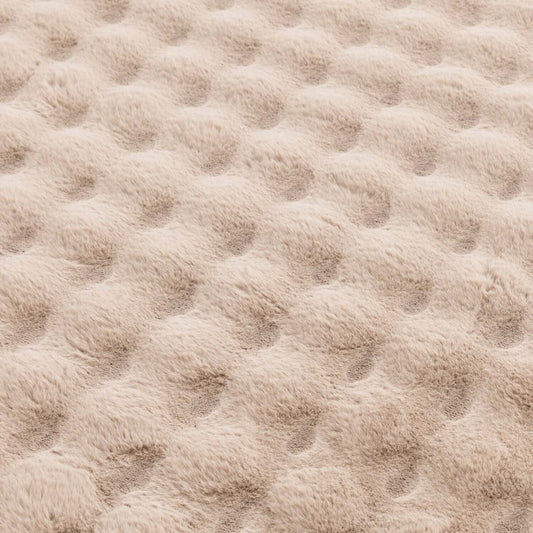 Tapis en fausse fourrure taupe à bulles avec envers en mousse à mémoire de forme – 7' x 10' | Tapis Bubble en fausse fourrure taupe avec revers en mousse à mémoire de forme - 7 pi x 10 pi | BUBBTP08